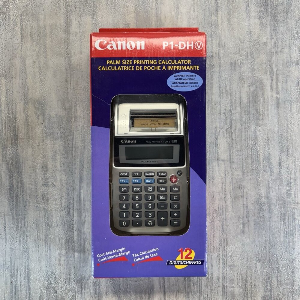 Canon P1-DHV Palm Size Printing Calculator 12 Digits New Open Box